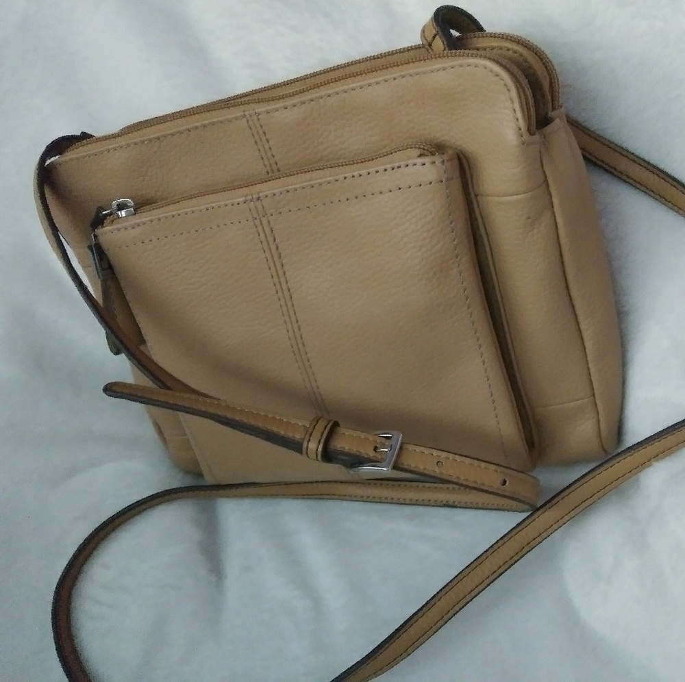Tignanello Tan Crossbody Purse